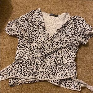 RARE brandy wrap top!